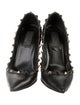 Valentino Rockstud Accents Leather Pumps