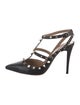 Valentino Rockstud Accents Leather T-Strap Pumps