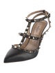 Valentino Rockstud Accents Leather T-Strap Pumps