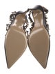 Valentino Rockstud Accents Leather T-Strap Pumps