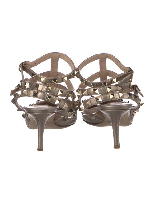 Valentino Rockstud Accents Leather T-Strap Pumps