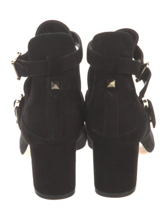 Valentino Rockstud Accents Suede Boots