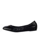 Valentino Patent Leather Bow Accents Ballet Flats