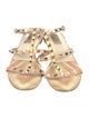 Valentino Rockstud Accents Leather Gladiator Sandals