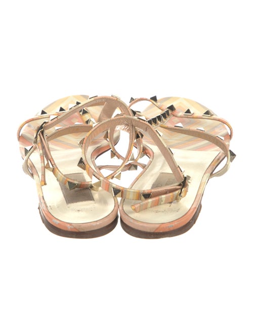 Valentino Rockstud Accents Leather Gladiator Sandals