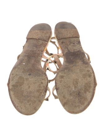 Valentino Rockstud Accents Leather Gladiator Sandals