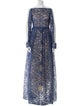 Valentino Lace Pattern Long Dress