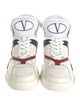 Valentino Leather Colorblock Pattern Sneakers