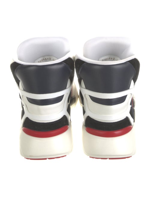 Valentino Leather Colorblock Pattern Sneakers