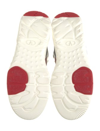 Valentino Leather Colorblock Pattern Sneakers