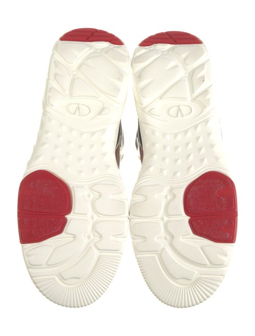 Valentino Leather Colorblock Pattern Sneakers