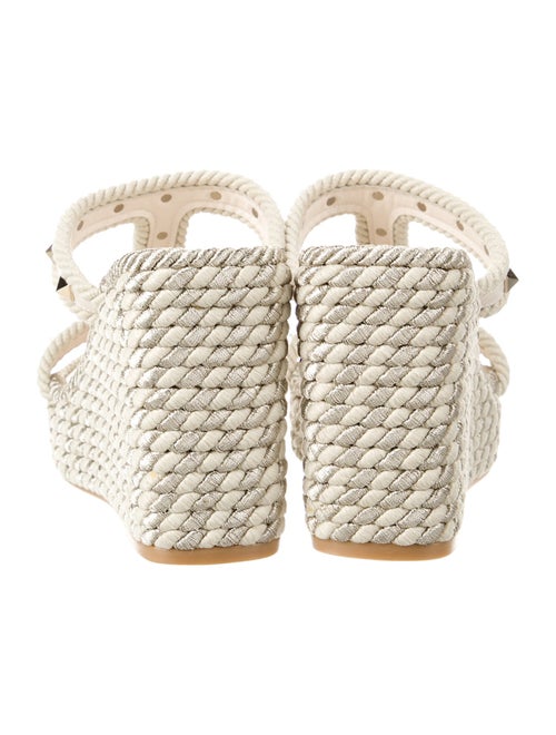 Valentino Rockstud Accents Leather Espadrilles