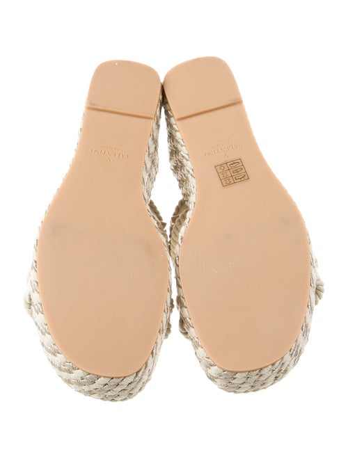 Valentino Rockstud Accents Leather Espadrilles