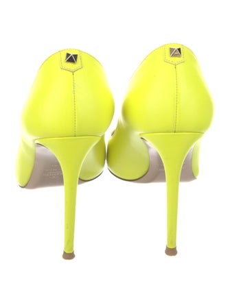 Valentino Rockstud Accents Leather Pumps