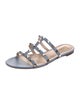 Valentino Rockstud Accents Leather Slides