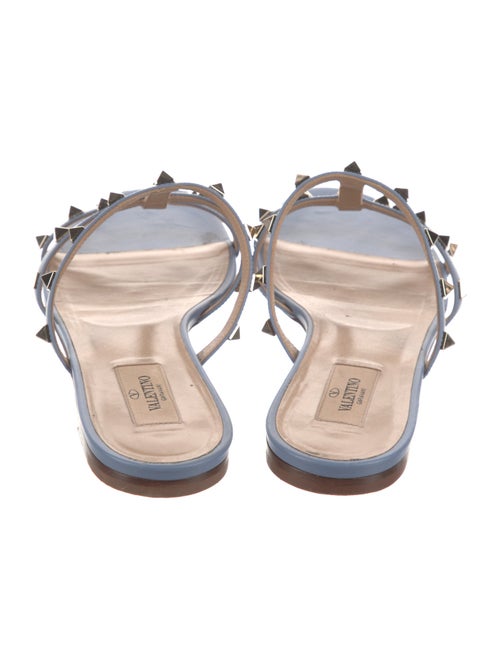 Valentino Rockstud Accents Leather Slides