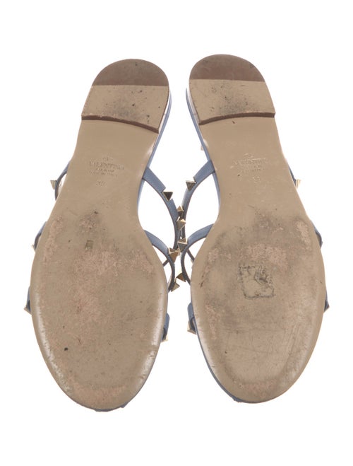 Valentino Rockstud Accents Leather Slides