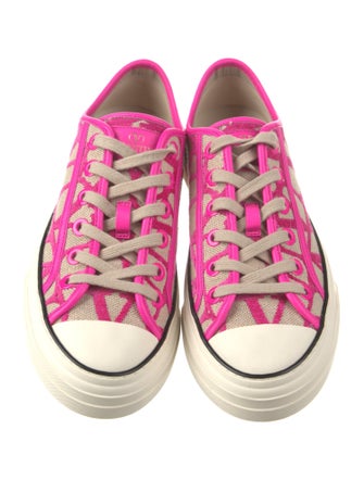 Valentino Monogram Pattern Canvas Sneakers