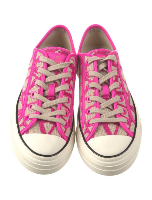 Valentino Monogram Pattern Canvas Sneakers