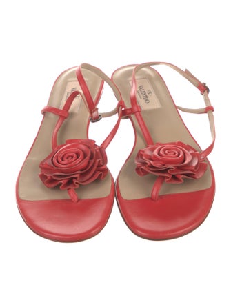Valentino Leather Slingback Sandals