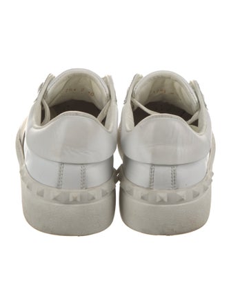 Valentino Rockstud Accents Leather Sneakers