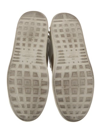 Valentino Rockstud Accents Leather Sneakers