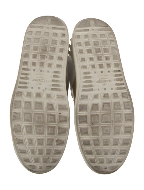 Valentino Rockstud Accents Leather Sneakers