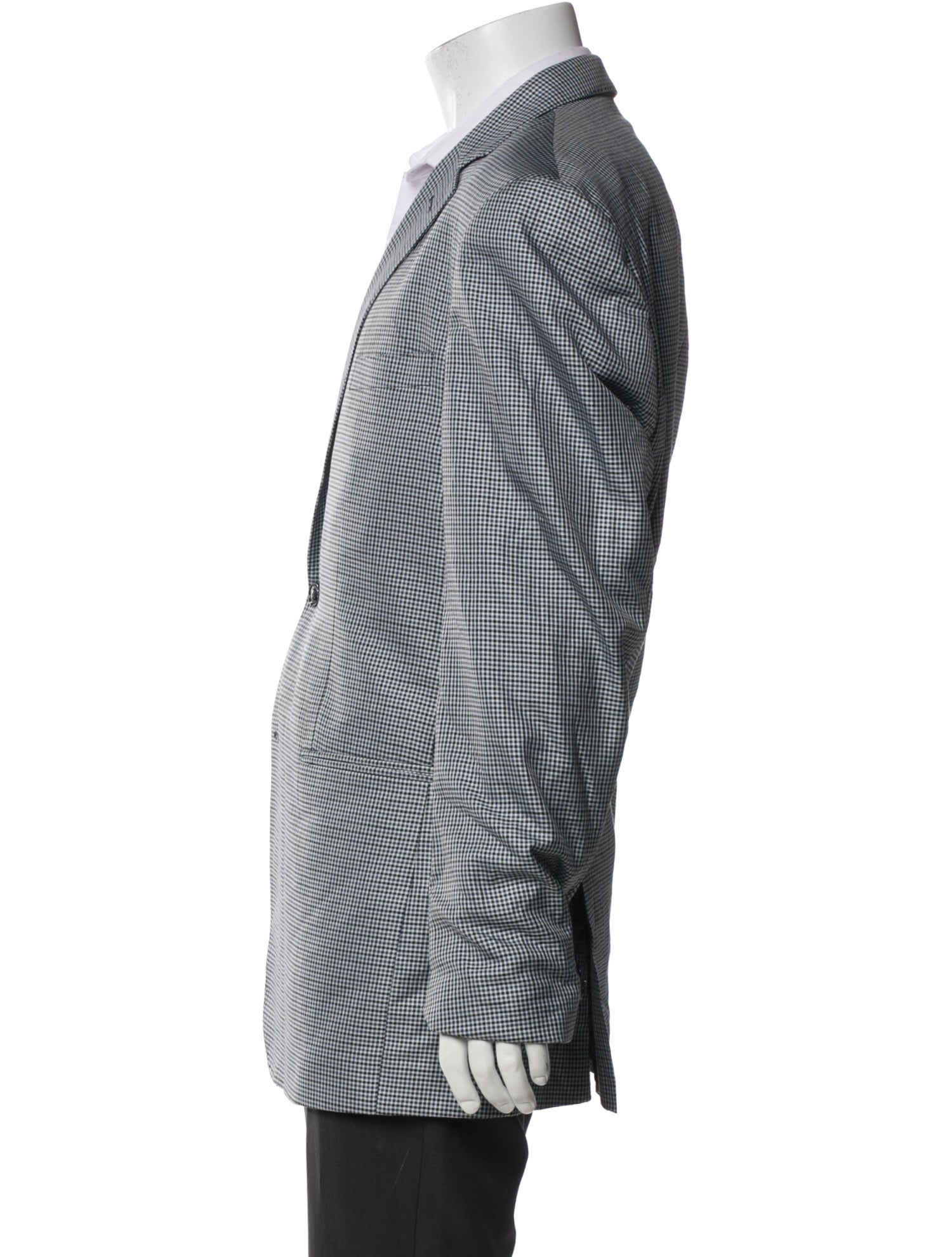 Valentino Virgin Wool Houndstooth Print Blazer