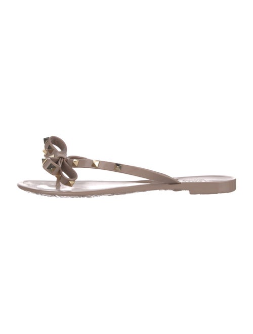 Valentino Rockstud Accents Rubber Slides