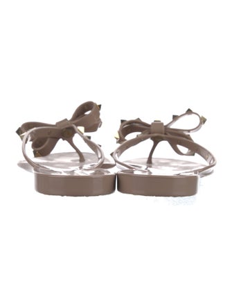 Valentino Rockstud Accents Rubber Slides