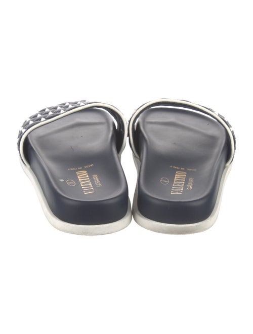Valentino Rockstud Accents Leather Slides