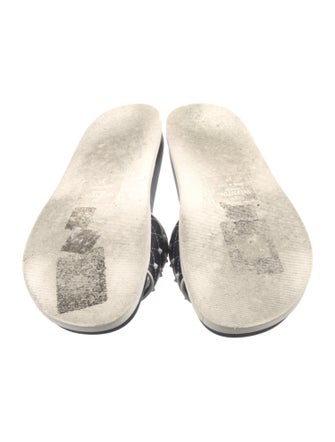 Valentino Rockstud Accents Leather Slides