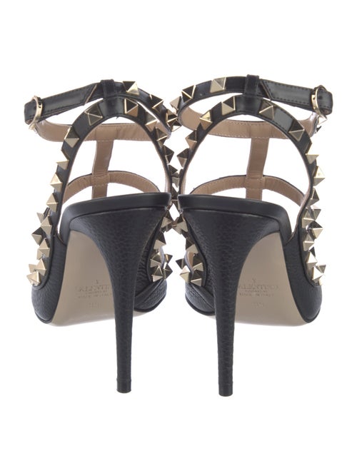 Valentino Rockstud Accents Leather T-Strap Pumps
