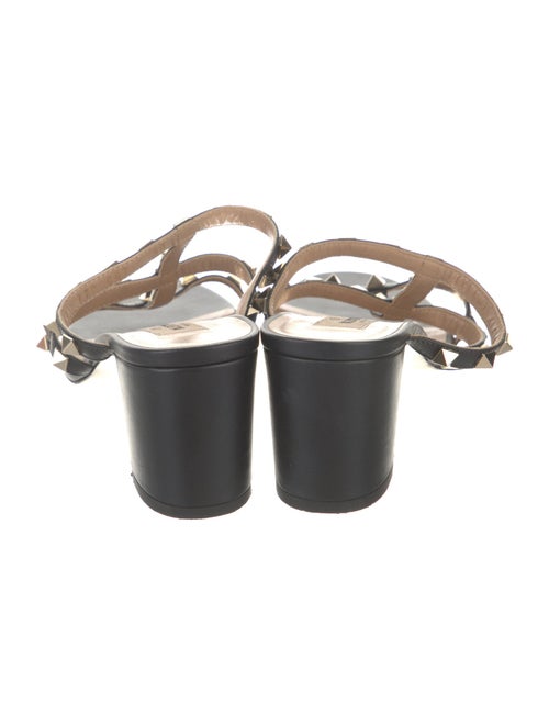 Valentino Leather Studded Accents Slides