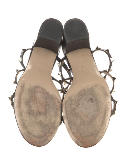 Valentino Leather Studded Accents Slides