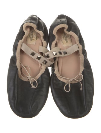 Valentino Rockstud Accents Leather Mules