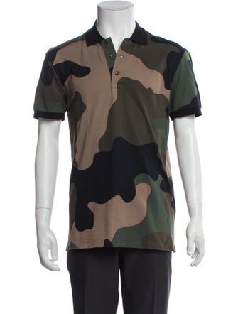 Valentino Printed Crew Neck Polo Shirt
