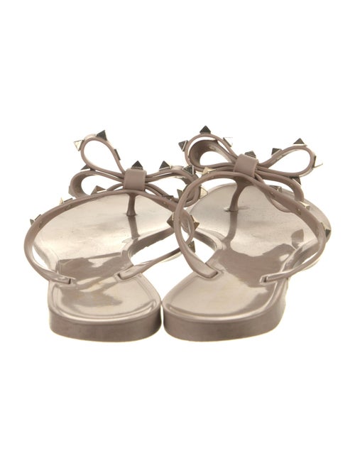 Valentino Rockstud Accents Bow Accents Slides