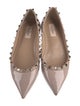 Valentino Rockstud Accents Patent Leather Ballet Flats