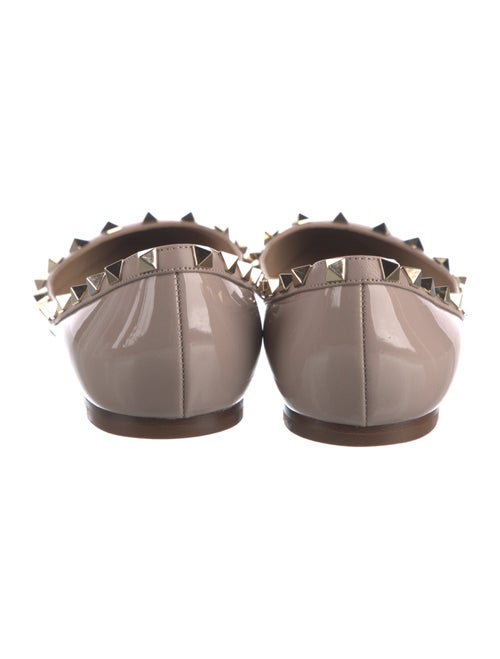 Valentino Rockstud Accents Patent Leather Ballet Flats