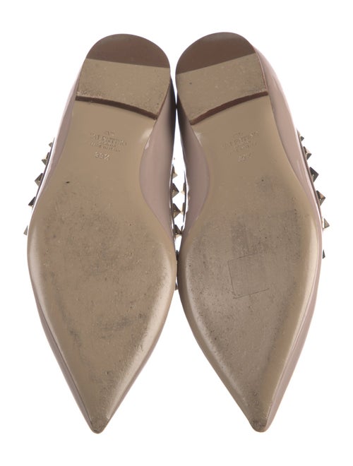 Valentino Rockstud Accents Patent Leather Ballet Flats