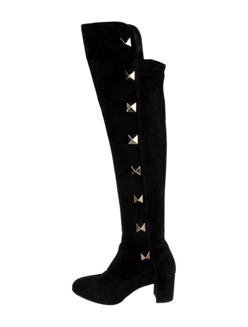 Valentino Rockstud Accents Suede Boots