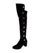 Valentino Rockstud Accents Suede Boots