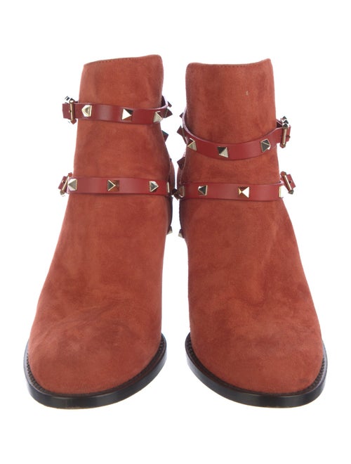 Valentino Rockstud Accents Suede Boots