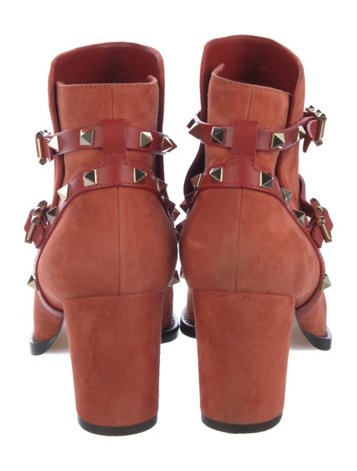 Valentino Rockstud Accents Suede Boots
