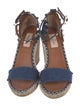 Valentino Rockstud Accents Denim Espadrilles