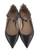Valentino Rockstud Accents Leather Mary Jane Flats