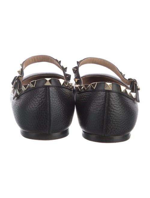 Valentino Rockstud Accents Leather Mary Jane Flats