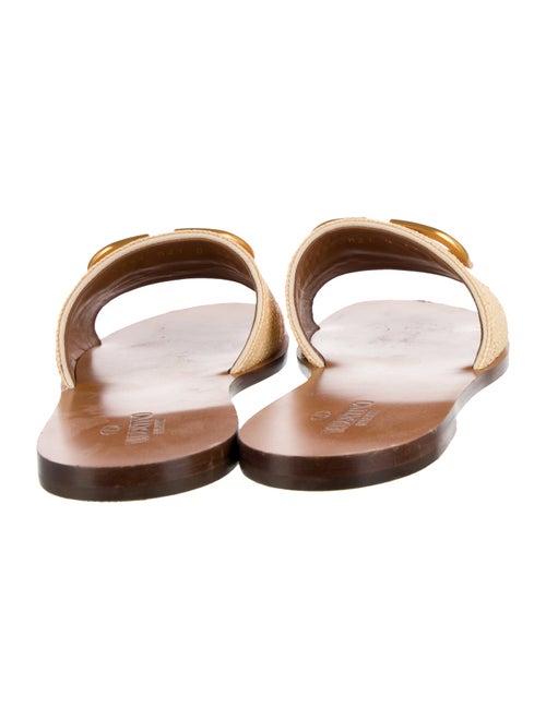 Valentino Raffia Slides