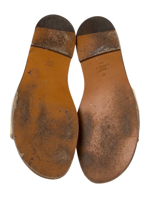 Valentino Raffia Slides